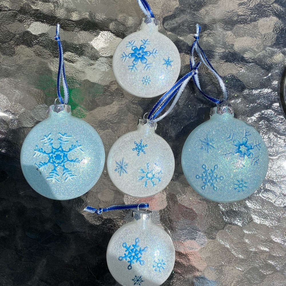 Snowflake Ornaments set of 5